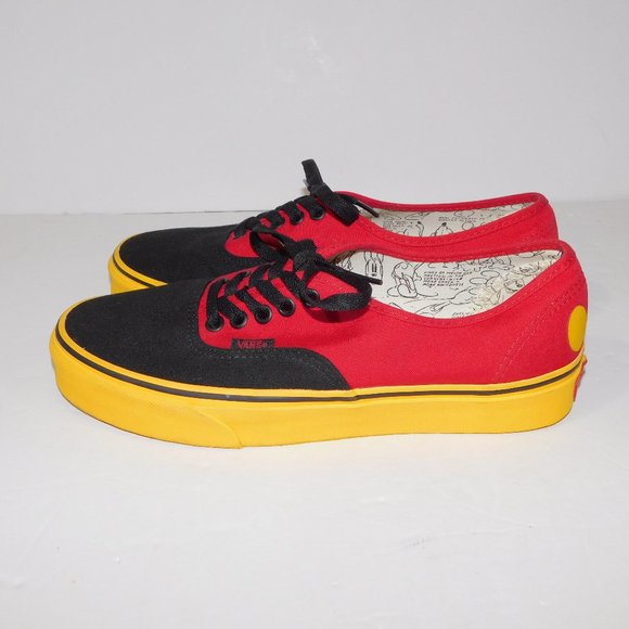 Vans Shoes Vans X Mickey Mouse Disney 9th Anniversary Mens 8 Womens 95 Red Black Shoes